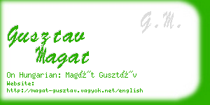 gusztav magat business card